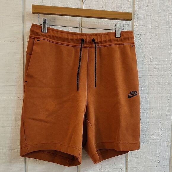 Nike Other - NIKE Men's Sportswear Tech Fleece Shorts Elastic Drawstring Athleisure Rust